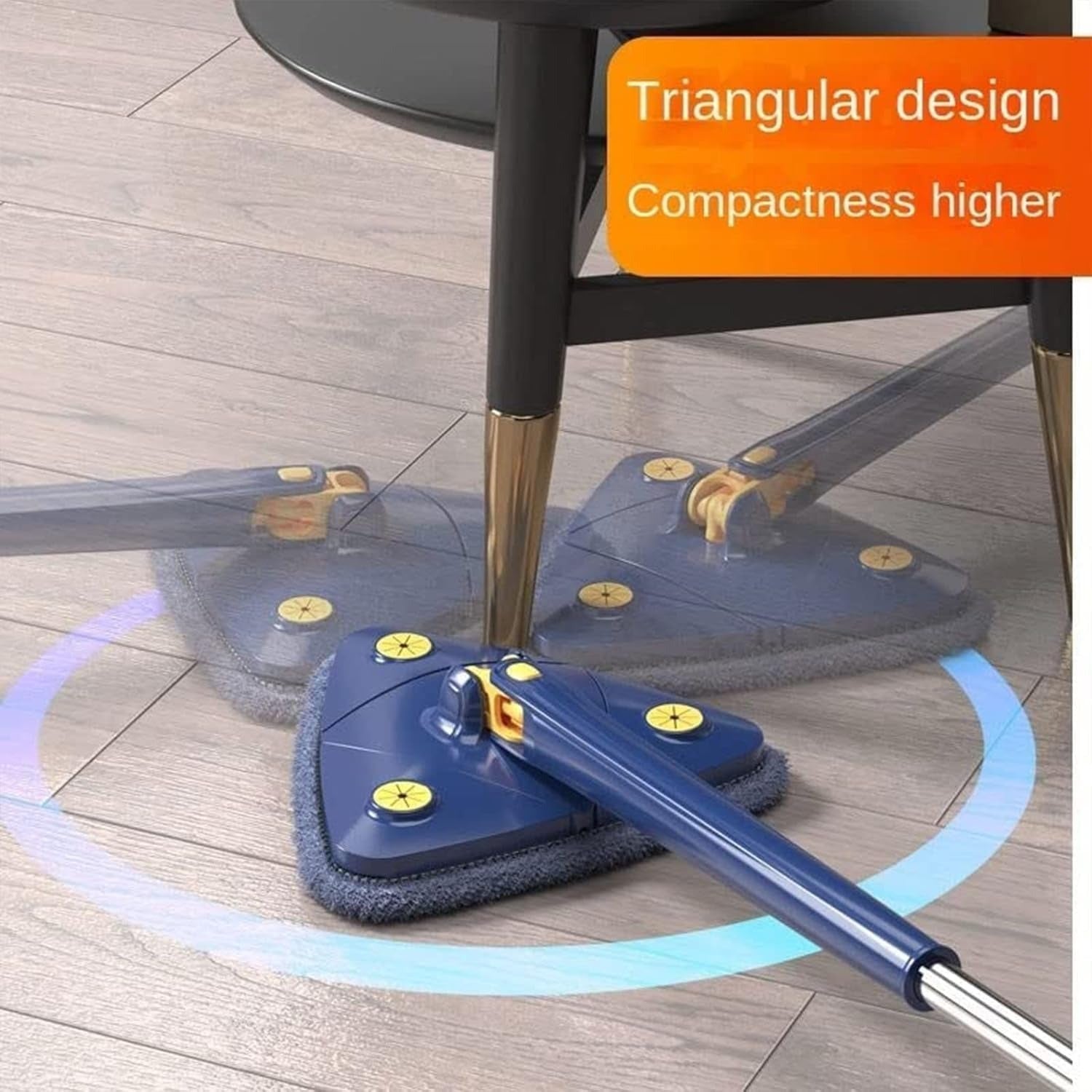 360 Degree Rotatable Adjustable Triangle Cleaning Mop | ممسحة تنظيف مثلثة قابلة للتعديل 360 درجة